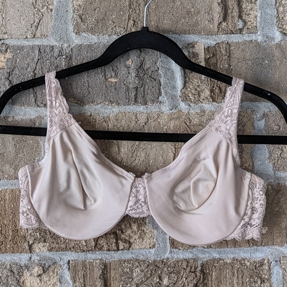 Natori Full Coverage Lightweight Lace Bra Size 38C Nude Beige - Picture 6 of 6